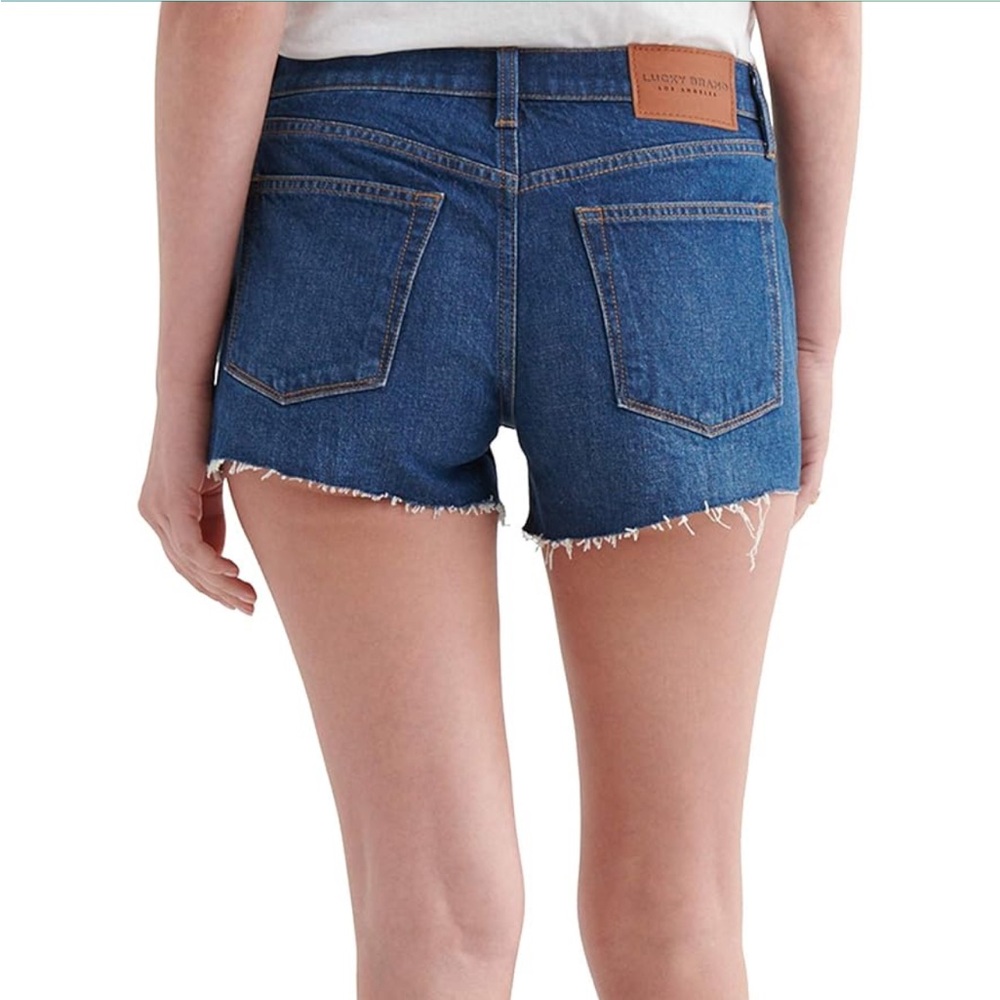 Lucky Brand Blue Jean Shorts with Frayed Hem